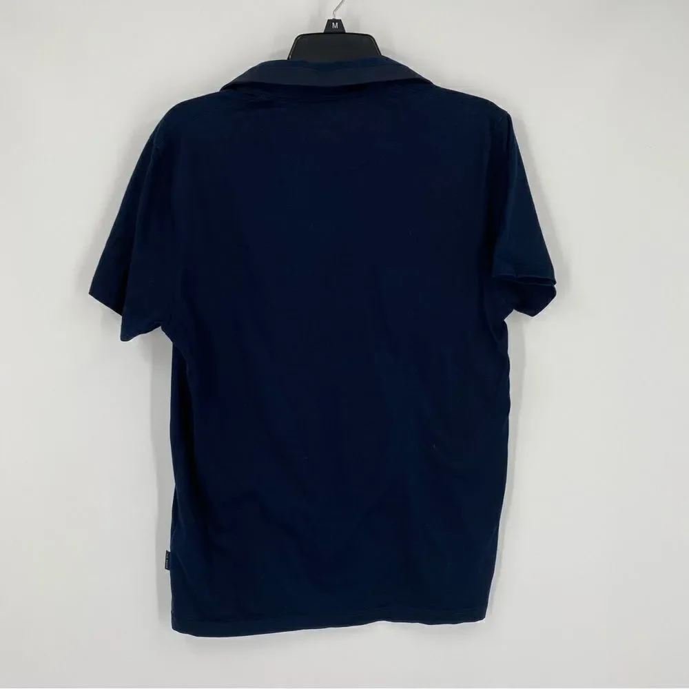 Ted Baker London Men’s Short Sleeve Navy Blue Polo Shirt size 3 Medium - Picture 3 of 4